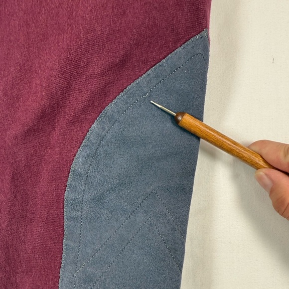 ARIAT Womens Heritage Riding Equestrian Breeches 32R Burgundy Stretch Suede‎ - Picture 12 of 16